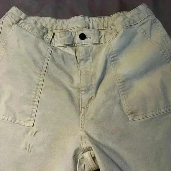 Women's Universal Thread Sz 14/32 High Rise Utility Cargo Pants Off White - Picture 4 of 5